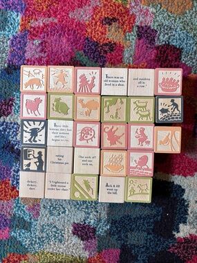 Nursery Rhyme Wooden Story Blocks - Uncle Goose